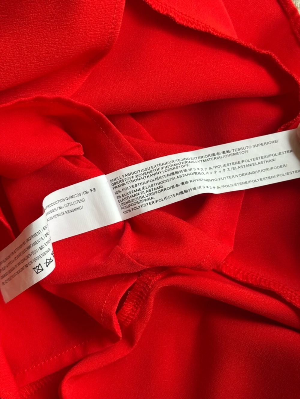 J.O.A. Red Ruffle Wrap Mini Dress - Picture 6 of 7